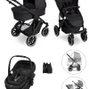 ABC Design Salsa 5 Air 3-in-1-Komplettset Kinderwagen mit. Maxi-Cosi Coral Slide Pro Babyschale und Zubehör in Coal – Ansicht 1