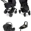 ABC Design Salsa 5 Air 4-in-1-Komplettset mit. Joie I-Snug 2 Babyschale und I-Base Advance in Coal – Ansicht 1