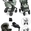 ABC Design Salsa 5 Air 4-in-1-Komplettset + Zubehör mit. Joie I-level Pro Babyschale und I-Base Encore in Pine – Ansicht 1