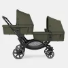 ABC Design – Zoom – Zwillingswagen – 2-in-1-Set – mit. 2 Babywannen und 2 Sportaufsätze in Avocado – Ansicht 1