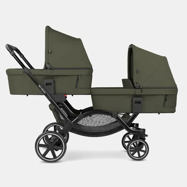ABC Design – Zoom – Zwillingswagen – 2-in-1-Set – mit. 2 Babywannen und 2 Sportaufsätze in Avocado – Ansicht 1