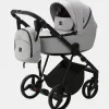 Adamex Blanc Lux – Kombikinderwagen – 2-in-1-Set in Hellgrau – Ansicht 1