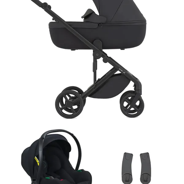 Anex Eli – 3-in-1-Komplettset – Kombi-Kinderwagen – mit. Sportsitz, Babywanne und Avionaut Cosmo 2.0 Smart Babyschale in Midnight – Kollektion 2026 – Ansicht 1