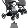 Avionaut Sirius 2 – Kombikinderwagen 2-in-1 mit Luftreifen in Grey – Ansicht 1