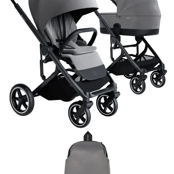 Avionaut Sirius 2 – Kombikinderwagen 2-in-1 mit Luftreifen in Grey – Ansicht 1