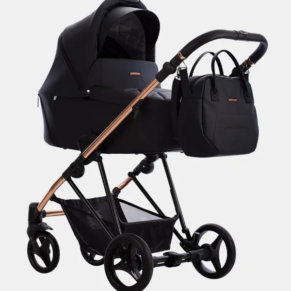 Bebetto Yoddi Premium Class – Stella – Kombi-Kinderwagen – 2-in-1-Set – Black in Black – Ansicht 1