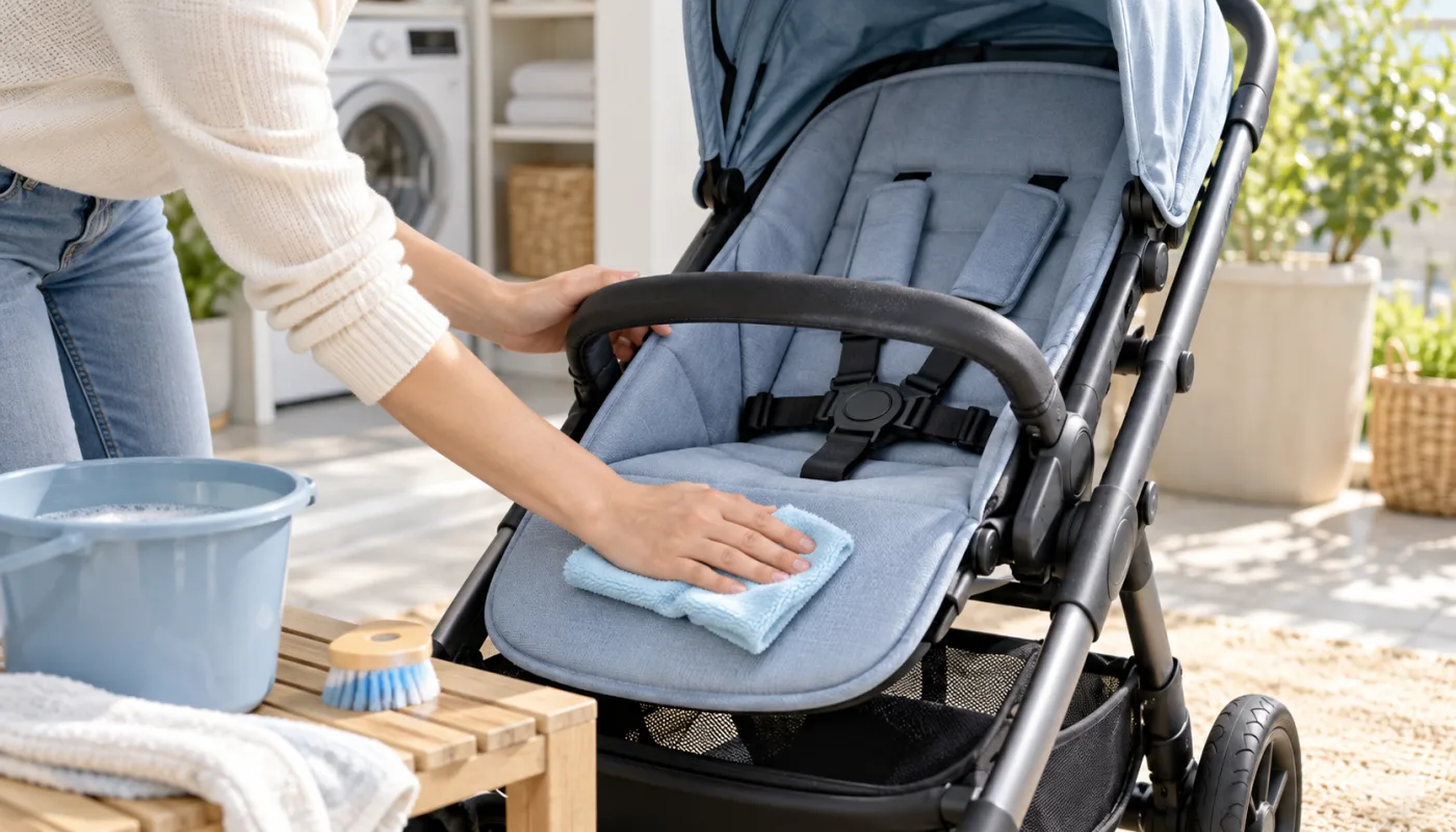 Kinderwagen richtig reinigen: So geht’s