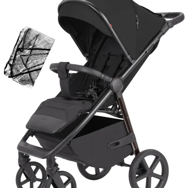 Carrello Bravo Plus CRL-5515 – Sportwagen in Pure Black + Zubehörpaket – Ansicht 1