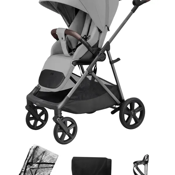 Carrello Costa CRL-5534 – Buggy mit drehbarem Sportsitz in Platinum Grey + Zubehörpaket – Ansicht 1