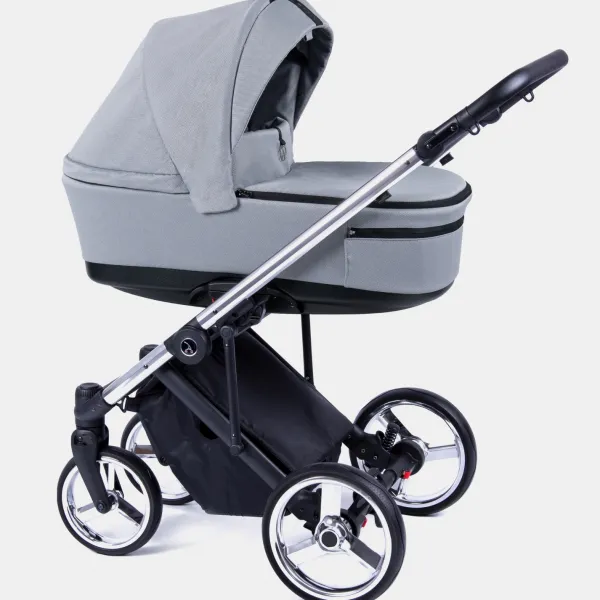 Coletto Fado Kombi-Kinderwagen Bundle 2in1 inl. Zubehör FA-06 Grau in Silver 2in1 – Ansicht 1
