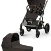 Cybex Balios S Lux mit Fold Cot – Kombi-Kinderwagen 2-in-1-Set in Chocolate Brown – Ansicht 1