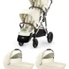 Cybex Gazelle S – Zwillingskinderwagen 2-in-1-Set in Seashell Beige – Ansicht 1