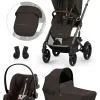 Cybex Talos S Lux mit Fold Cot 3-in-1-Komplettset Kinderwagen mit. Cloud G3 i-Size Plus Babyschale in Chocolate Brown – Ansicht 1