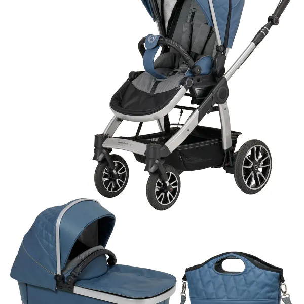 Hartan All Terrain – Kinderwagen 2-in-1-Set mit. Babywanne Premium in Vintage Blue – Ansicht 1
