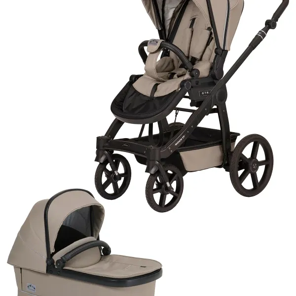 Hartan Rock IT Outdoor – Kinderwagen 2-in-1-Set mit. Babywanne Premium in Sand – Ansicht 1