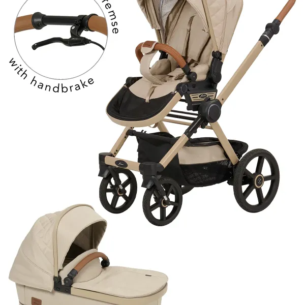 Hartan T2 Offroad Selection – Kinderwagen 2-in-1-Set mit. Babywanne Premium mit Handbremse in Peanut – Ansicht 1