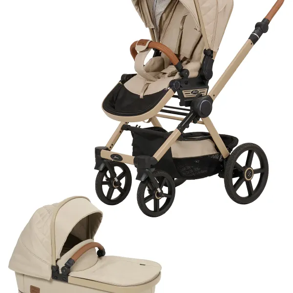 Hartan T2 Offroad Selection – Kinderwagen 2-in-1-Set mit. Babywanne Premium in Peanut – Ansicht 1