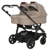 Hartan Two Select Outdoor – Zwillingskinderwagen 2in1 mit. 2 Sportsitze GTX und 2 Babywannen mit Handbremse in Sand – Ansicht 1