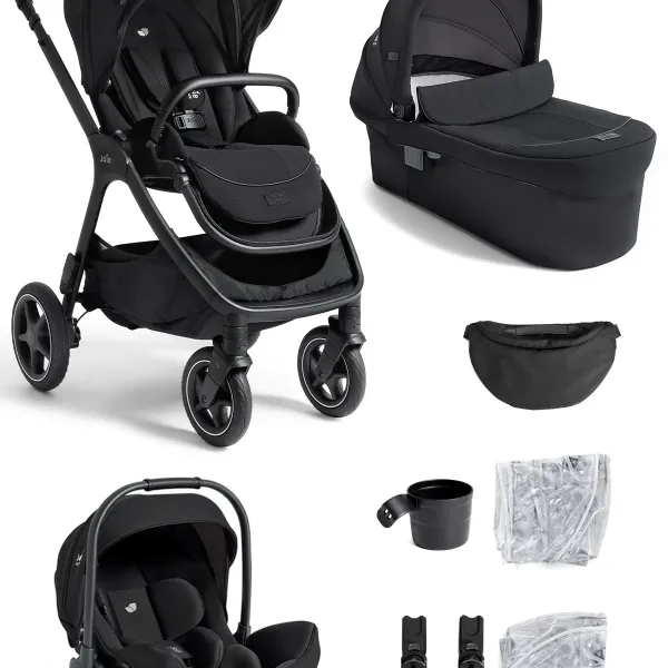 Joie Finiti 3-in-1-Komplettset Kombi-Kinderwagen – mit Ramble XL, i-Level Pro und Zubehör in Eclipse – Ansicht 1