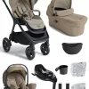 Joie Finiti 4-in-1-Komplettset Kombi-Kinderwagen – mit Ramble XL, i-Level Pro, i-Base Encore und Zubehör in Sandstone – Ansicht 1