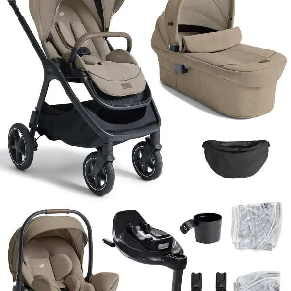 Joie Finiti 4-in-1-Komplettset Kombi-Kinderwagen – mit Ramble XL, i-Level Pro, i-Base Encore und Zubehör in Sandstone – Ansicht 1