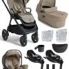 Joie Finiti All-in-One Paket Kombi-Kinderwagen – mit Ramble XL, i-Level Pro, 2 × i-Base Encore und Zubehör in Sandstone – Ansicht 1