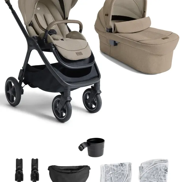 Joie Signature Finiti Kombi-Kinderwagen – 2in1 – mit Ramble XL und Zubehör in Sandstone – Ansicht 1