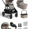 Joie Versiti 4-in-1-Komplettset Kombi-Kinderwagen – mit Ramble XL, i-Level Pro, i-Base Encore und Zubehör in Sandstone – Ansicht 1