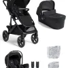 Joie Vinca 3-in-1-Komplettset Kombi-Kinderwagen – mit Ramble XL, i-Level Pro und Zubehör in Eclipse – Ansicht 1