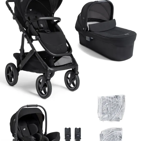 Joie Vinca 3-in-1-Komplettset Kombi-Kinderwagen – mit Ramble XL, i-Level Pro und Zubehör in Eclipse – Ansicht 1