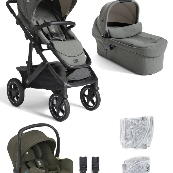 Joie Vinca 3-in-1-Komplettset Kombi-Kinderwagen – mit Ramble XL, i-Snug 2 und Zubehör in Evergreen – Ansicht 1