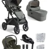 Joie Vinca 4-in-1-Komplettset Kombi-Kinderwagen – mit Ramble XL, i-Snug 2, I-Base Encore und Zubehör in Evergreen – Ansicht 1