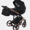 Junama Diamond S-Line V3 – Kombi-Kinderwagen 2-in-1-Set mit. Sportsitz und Babywanne – Black / in Rosegold – Ansicht 1