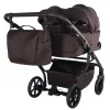 Junama Duo V4 – Zwillings-Kinderwagen 2-in-1-Set mit. 2 Babywannen und 2 Sportsitze in Chocolate – Ansicht 1