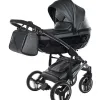 Junama Fluo V3 Kombi-Kinderwagen 2-in-1-Set mit. XXL Zubehörpaket in Grey Silver – Ansicht 1