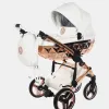 Junama Hand Craft Kombikinderwagen 2-in-1-Set – Farbe in White/Copper – Ansicht 1