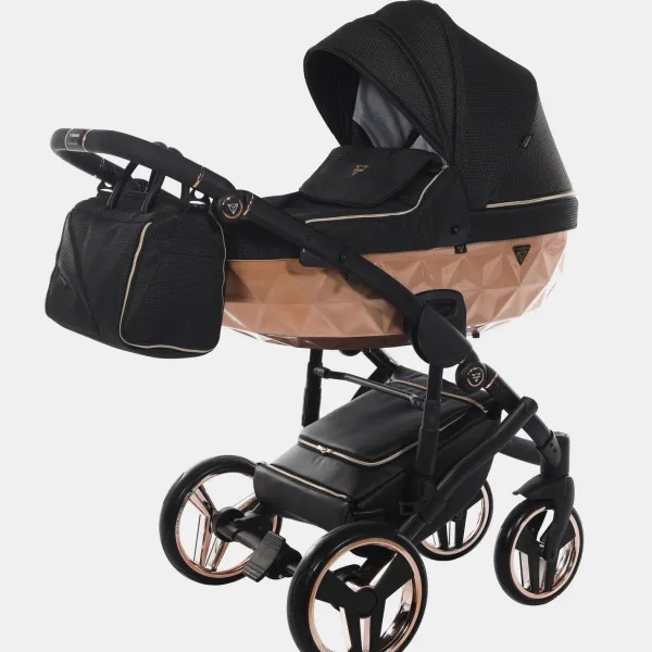Junama Mirror Satin V2 02 Schwarz Rose Gold – schwarzes Gestell Bundle 2in1 in Ausführung 1 – Ansicht 1