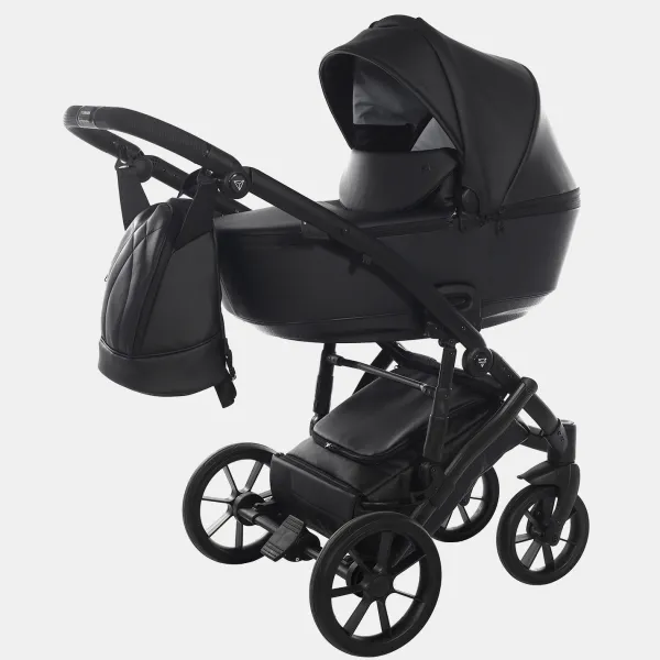Junama Space in Eco Kombi Kinderwagen Schwarz – Set 2in1 – Ansicht 1