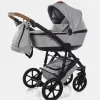 Junama Space Kombi-Kinderwagen – 3-in-1-Set mit. Junama Cosmo Babyschale in Hellgrau – Ansicht 1