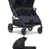 Mast M.Twin x – Geschwisterwagen mit verstellbarem Schiebegriff und HP Wheels in Dark Grey – Ansicht 1