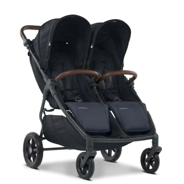 Mast M.Twin x – Zwillingssportwagen mit verstellbarem Schiebegriff und HP Wheels in Dark Grey – Ansicht 1