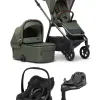 MAST Swiss Design M.5X 4-in-1-Komplettset Kinderwagen mit. Maxi-Cosi Pebble in Slide Pro und FamilyFix Slide Pro – Green – Ansicht 1