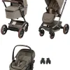 Maxi-Cosi Fame 3-in-1-Komplettset Kombi-Kinderwagen mit. Coral Slide Pro – Twillic in Truffle – Ansicht 1