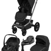 Maxi-Cosi Fame 4-in-1-Komplettset Kombi-Kinderwagen mit. Coral Slide Pro und Familyfix Slide Pro in Onyx Black – Ansicht 1