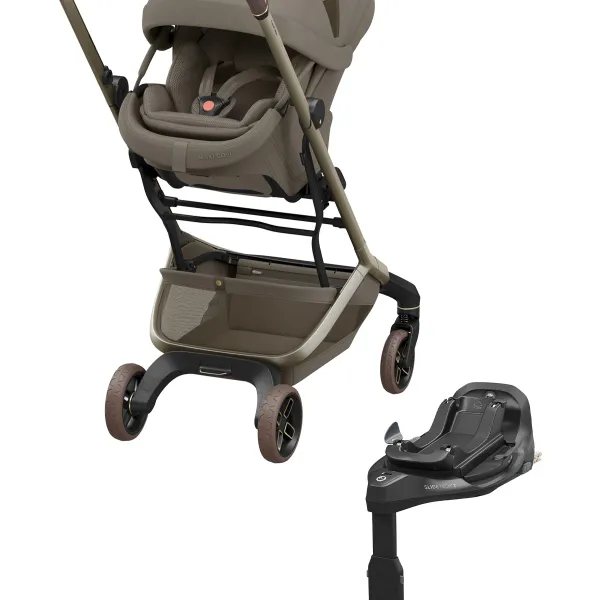 Maxi-Cosi ZERO-G Travel System Set mit FamilyFix Slide Pro Basis in Oak Truffle – Ansicht 1