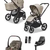 Moon Resea Fold 4-in-1-Komplettset Kombi-Kinderwagen mit. Maxi-Cosi Pebble 360 Pro 2, Familyfix 360 und Zubehör in Sand – Ansicht 1