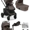 Nuna Demi Icon 4-in-1-Komplettset Kombi-Kinderwagen mit. Demi Next Babywanne, Arra Flex und Base Curv in Chestnut – Ansicht 1