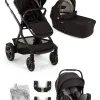 Nuna Demi Next 3-in-1-Komplettset Kombi-Kinderwagen mit. Arra Flex – Caviar in Caviar – Ansicht 1