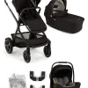 Nuna Demi Next 3-in-1-Komplettset Kombi-Kinderwagen mit. Pipa Next – Caviar in Caviar – Ansicht 1