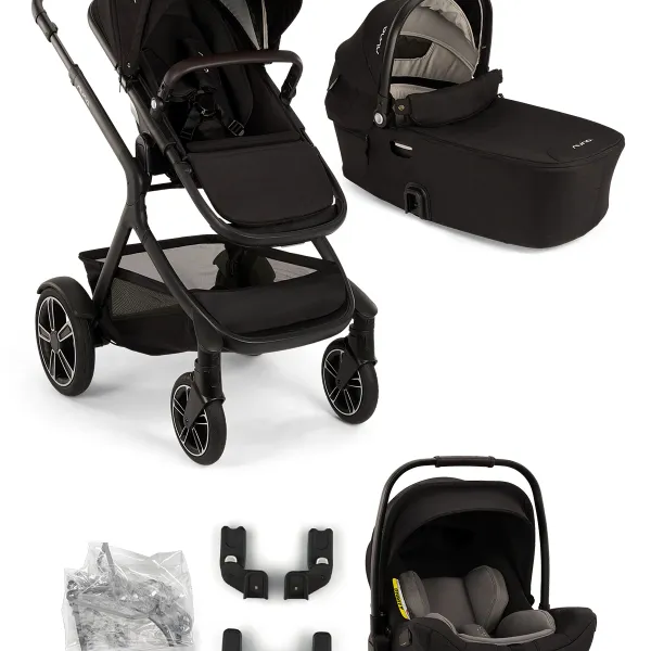 Nuna Demi Next 3-in-1-Komplettset Kombi-Kinderwagen mit. Pipa Next – Caviar in Caviar – Ansicht 1